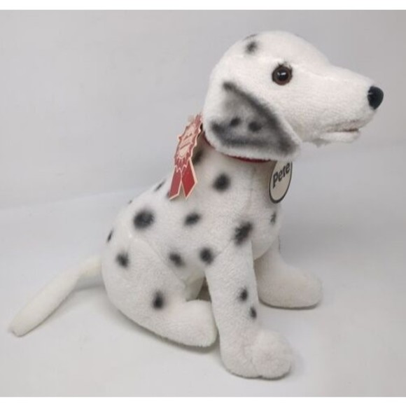 Pete The Coachmen Dalmation Mascot Plush Animal Fair Tags red collar NEW Vintage - Picture 1 of 9